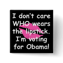 "Obama Lipstick" Dark Button by ObamaRama "Obama Lipstick" Dark Button