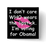 "Obama Lipstick" Dark Button