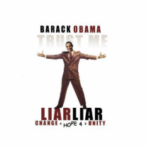 Obama - Lliar Liar Satire photo sculptures