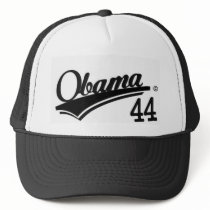 Obama Logo 44 Trucker hat blk by Rush_Media Obama Logo 44 Trucker hat blk