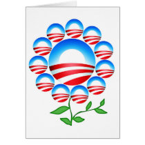 Obama Logo Flower cards by DiscoverBG Obama Logo Flower cards