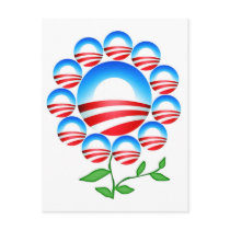 Obama Logo Flower postcards by DiscoverBG Obama Logo Flower postcards