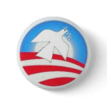 Obama Logo Peace Dove Button