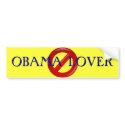 OBAMA LOVER bumper stickers