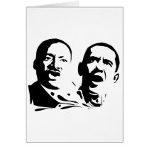 obama lutherking1 greeting cards