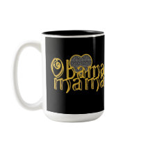 Obama Mama3 Personalize Name Black Mug by dizzypixels Obama Mama3 Personalize Name Black Mug