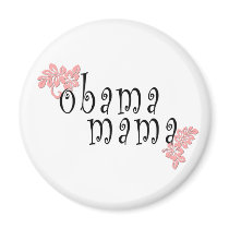 obama mama. curlz. refrigerator magnet