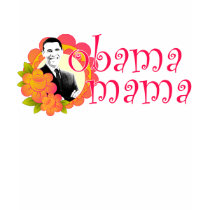 obama mama : flowered window : t-shirts
