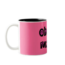 Obama Mama Mug in Pink and Black by naturetees Obama Mama Mug in Pink and Black