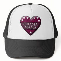 obama mama. patriotic heart. hat