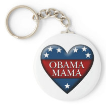 obama mama. patriotic heart. key chains