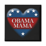 obama mama. patriotic heart. magnet