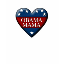 obama mama. patriotic heart. t-shirts