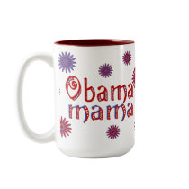 Obama Mama Personalize Name Flower4 Mug by dizzypixels Obama Mama Personalize Name Flower4 Mug
