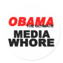 Obama Media Whore stickers