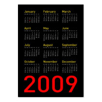 Obama Memorabilia - 2009 Pocket Calendar business cards by inauguration_2009 Obama Memorabilia - 2009 Pocket Calendar business cards