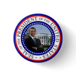 Obama Mini Button - Red White and Blue