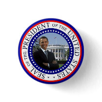 Obama Mini Button - Red White and Blue