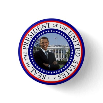 Obama Mini Button - Red White and Blue by inauguration_2009