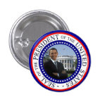 Obama Mini Button - Red White and Blue