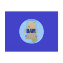 Obama Mississippi Postcard by samappleby Obama Mississippi Postcard