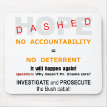 Obama "NO ACCOUNTABILITY" Mousepad