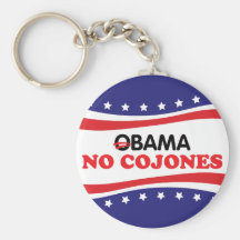 Obama No Cojones Keychain