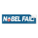 Obama- Nobel Fail! bumper stickers