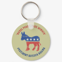 Obama Nobel Peace Prize Democrat keychains