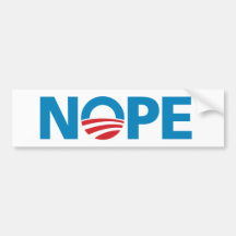 Obama, "NOPE" Bumper Sticker