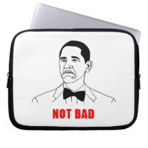 Obama not bad meme rage face comic laptop computer sleeves