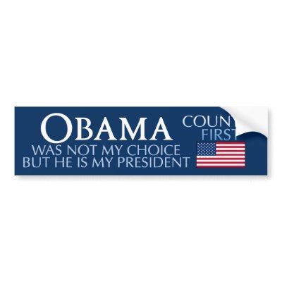 Obama - Not My Choice-My President Bumper Sticker by monkeyclown