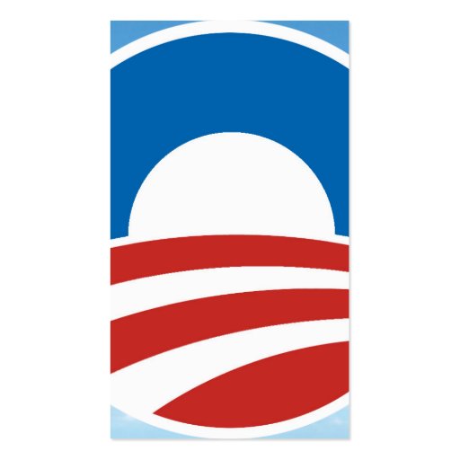 Obama-O Logo with Blue Business Card Template (back side)