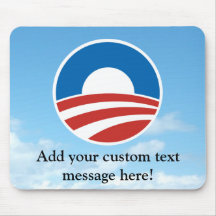Obama-O Logo with Blue Mouse Pads