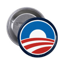 Obama-O Logo with Blue Pinback Buttons