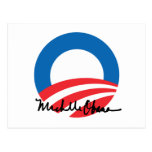OBAMA O WITH MICHELLE OBAMA AUTOGRAPH -.png Postcards