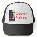 Obama, Obama Rules!!! hats
