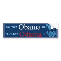 Obama - Odama Bumper Sticker bumper stickers by taccata Obama - Odama Bumper Sticker bumper stickers