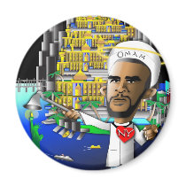 Obama Omam and Freedom magnets