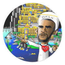 Obama Omam and Freedom stickers