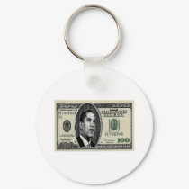 Obama on $100 bill keychains