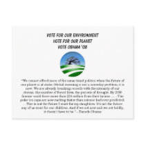 Obama on the Environment postcards by mscharty Obama on the Environment postcards