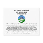 Obama on the Environment Postcard