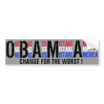 OBAMA - "One BIG Ass Mistake America" Bumper Sticker