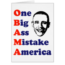 OBAMA - One Big Ass Mistake America Cards