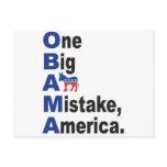 OBAMA - One Big Ass Mistake America Post Cards