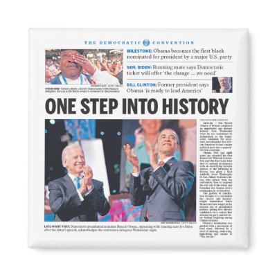Obama: One Step Into History Fridge Magnets by democrattotheend