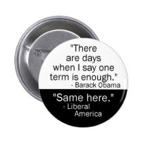 Obama One Term Button buttons