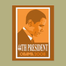 Obama Orange 44th President Postcard postcards