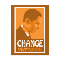 Obama Orange Change Postcard